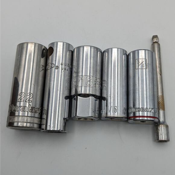 Bulk Lot Bundle Name Brand Sockets Set 23 Pieces Various Sizes Deep Shallow - Picture 3 of 10